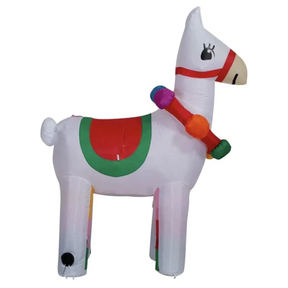 Holiday Living 6.5ft Piñata Llama Lighted Christmas Airblown Inflatable Yard NEW